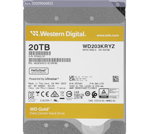 Жесткий диск WD Gold WD203KRYZ 20TB, SATA III, 3.5