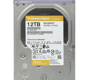 Жесткий диск WD Gold WD122KRYZ 12TB, SATA III, 3.5