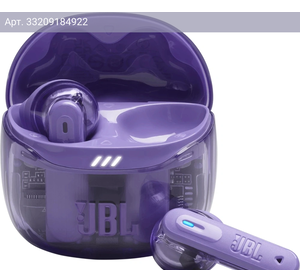 Гарнитура JBL Tune Flex 2 Ghost Edition прозрачный/фиолетовый (jbltflex2gmae)