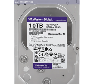 Жесткий диск WD Purple Pro WD102PURP 10TB, SATA III, 3.5