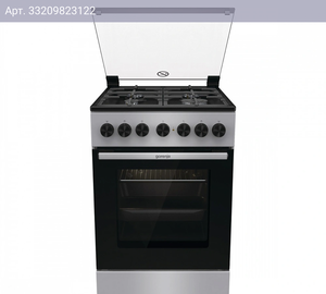 Плита комбинированная Gorenje GK5B44SF серебристый, стеклянная крышка