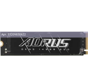 Твердотельный накопитель Gigabyte 4000ГБ, M.2 2280, PCIe 5.0 x4, M.2 Aorus Gen5 14000 (AG514K4TB)
