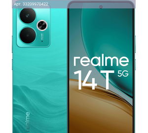 Смартфон Realme 14T 5G RMX5078 12ГБ/256ГБ, зеленый (6941764459762)