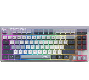 Клавиатура MSI Forge GK600, русские и английские буквы, белый (s11-43rup01-hh9)