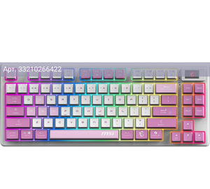 Клавиатура MSI Forge GK600, русские и английские буквы, белый (s11-43ruq01-hh9)