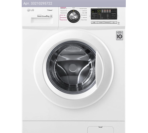 Стиральная машина средняя LG F1296NDS0, с фронтальной загрузкой, 6кг, 1200об/мин, русский интерфейс