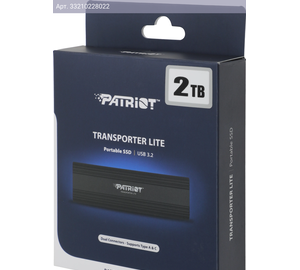 Внешний жесткий диск 2TB Patriot Transporter Lite черный USB-C (ptpl2tbpecb)
