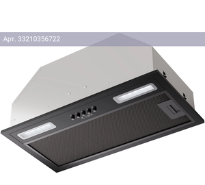 Встраиваемая вытяжка Lex Hyper 600 Inverter BBL черный (chat000140)