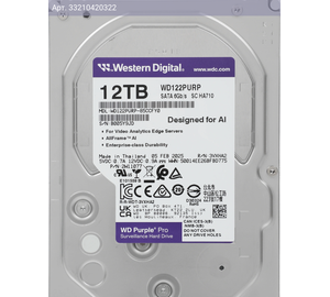Жесткий диск WD Purple Pro WD122PURP 12TB, SATA III, 3.5