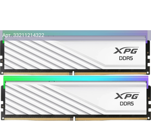 Оперативная память A-Data XPG Lancer DDR5 - 2x 16GB, 6000 МГц, DIMM, CL36, RTL (ax5u6000c3616g-dtlabrwh)