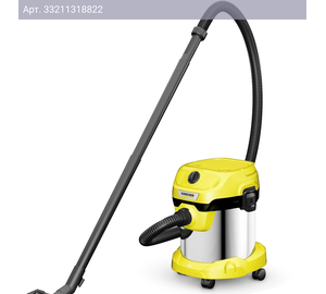 Строительный пылесос Karcher WD 2 Plus S V-15/4/18/C (YSY) желтый (1.628-054.0)