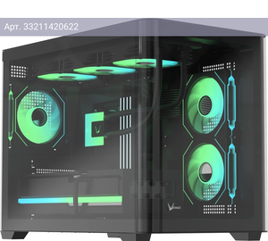 Компьютерный корпус mATX Formula Crystal U2M Floe черный
