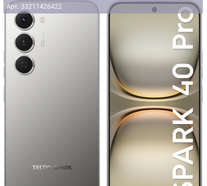 Смартфон Tecno Spark 40 Pro 8ГБ/128ГБ, титан (km6 128+8 moon titanium)