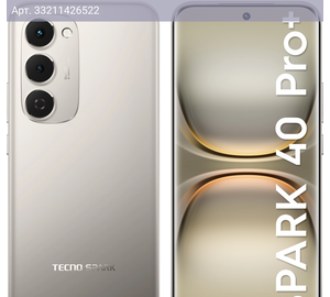 Смартфон Tecno Spark 40 Pro+ 8ГБ/256ГБ, титан (km7 256+8 moon titanium)