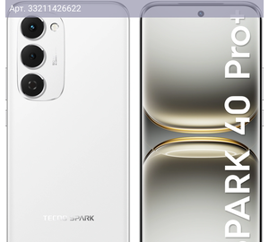 Смартфон Tecno Spark 40 Pro+ 8ГБ/256ГБ, белый (km7 256+8 aurora white)