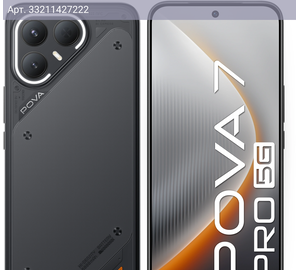 Смартфон Tecno POVA 7 Pro 5G 8ГБ/256ГБ, черный (lj8 256+8 geek black)