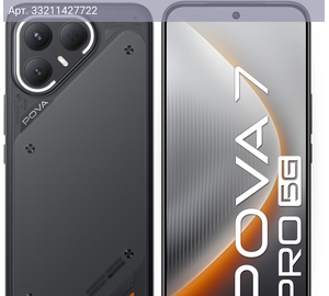 Смартфон Tecno POVA 7 Pro 5G 12ГБ/256ГБ, черный (lj8 256+12 geek black)