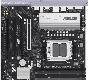 Материнская плата Asus B850M MAX GAMING WIFI, Socket AM5, AMD B850, mATX