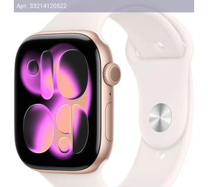 Смарт-часы APPLE Watch Series 11 A3333 розовое золото (mev64lw/a)
