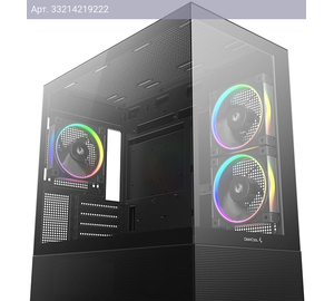 Компьютерный корпус mATX Deepcool CG380 3F черный (r-cg380-bkagm3-g)