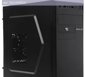 Компьютер Amur Нарвал B7I21, Intel Core i3 12100, DDR5 16ГБ, SSD 256ГБ, Intel UHD Graphics 730, FreeDOS, черный (2147002)