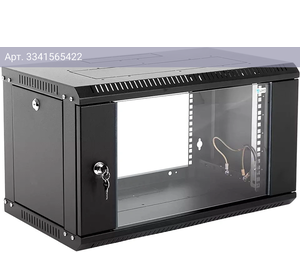 Шкаф коммутационный ЦМО ШРН-Эконом ШРН-Э-6.500-9005 6U черный